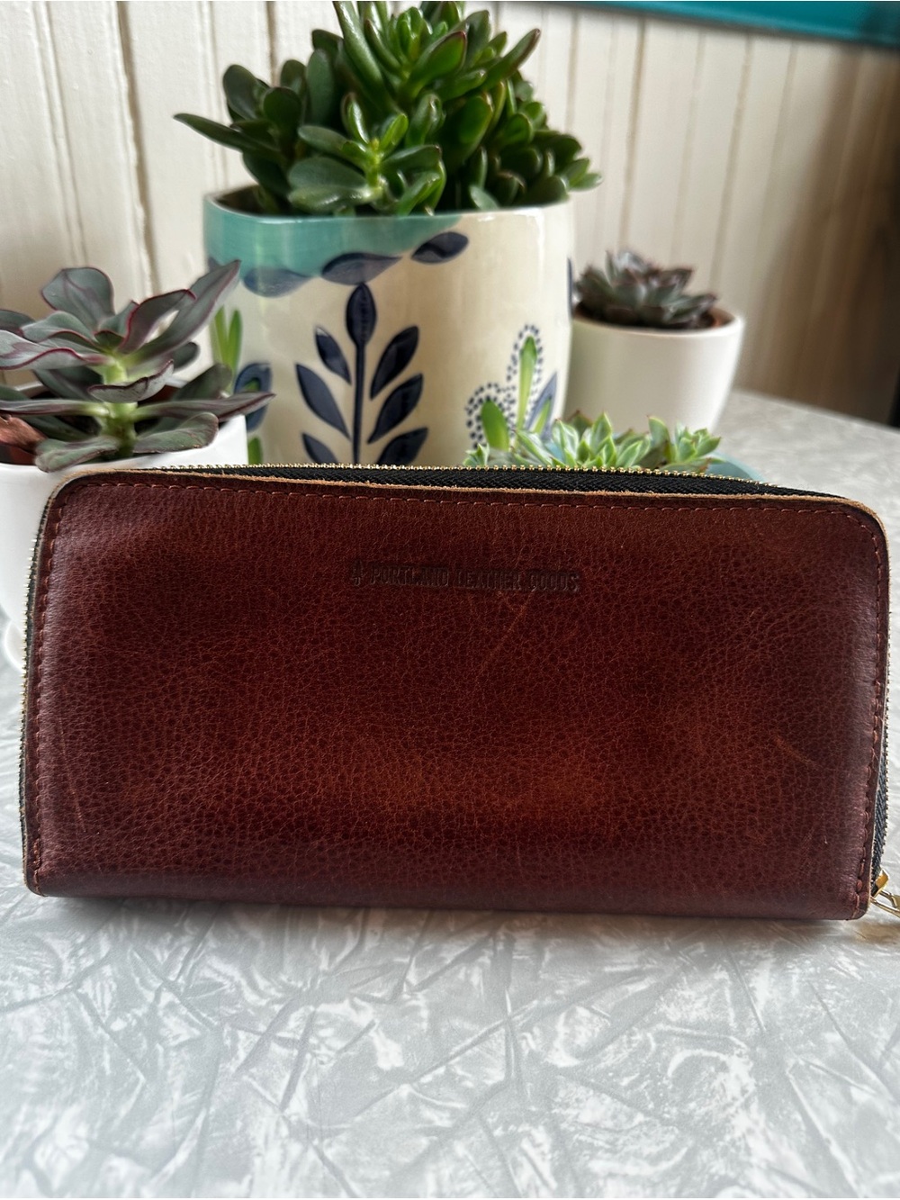 Portland Leather Goods Zip Around Wallet